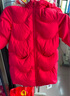 笛莎（DEESHA）童裝女童2024冬季新款女寶寶可愛糖果色三防中長款加厚連帽羽絨服 黑色 130 曬單實拍圖