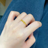 中國黃金（CHINA GOLD）黃金戒指女足金四葉草戒指首飾素圈指環(huán)七夕情人節(jié)生日禮物送女友 足金戒指 約2.2g【玫瑰禮盒】 曬單實拍圖
