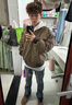 BAA AND BAA美式復古cleanfit工裝夾克外套男裝2025春秋季加厚休閑寬松上衣潮 咖色【春秋常規】Y6622-CLH XL 曬單實(shí)拍圖