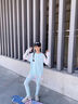優(yōu)優(yōu)1點（Yoyo one）女童運動套裝春秋2025新款兒童跑步速干衣夏季褲裙大童瑜伽訓練服 19565淺藍色+2139彩色 160 160 曬單實拍圖