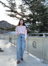 ELAND【泡芙牛仔】衣戀牛仔褲女錐形透氣舒適香蕉褲2025夏季新款 淺牛仔色(56)L/Indigo M /165 曬單實(shí)拍圖