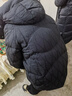 鴨鴨（YAYA）羽絨服女中長款2025年冬季新款時尚休閑百搭連帽保暖外套XH 黑色 L (165) 曬單實拍圖
