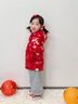 迷你巴拉男童女童加絨外套春新款寶寶保暖夾克上衣【三防】 柿柿如意紅 120 曬單實(shí)拍圖