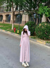 俞兆林防曬衣女長(zhǎng)款2025夏季新款修身收腰連衣裙防紫外線薄款冰絲外套服 粉色【冰感收腰-修身】 L 均碼【推薦80-100斤】 曬單實(shí)拍圖