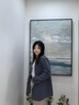 lagogo深灰色蝴蝶結氣質(zhì)西裝女拉谷谷2025年春季新款休閑通勤外套 深灰色 M 曬單實(shí)拍圖