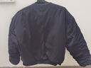 佘曼萊飛行員夾克外套男秋冬款美式廓形短款棉服cleanfit立領(lǐng)加厚棒球服 黑色【夾克款】 2XL 155-170斤 曬單實(shí)拍圖