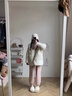 FSHE褲子女美拉德粉色加絨束腳衛(wèi)褲女2025春秋高腰顯瘦運(yùn)動(dòng)休閑褲女 粉色[款] 加絨 M 曬單實(shí)拍圖
