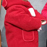 LVVCUU女童加絨毛呢外套冬季兒童裝2025新年紅色衣服小童洋氣甜美呢大衣 紅色 110 cm 曬單實(shí)拍圖