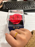 老廟黃金戒指玫瑰花足金戒指活口送結(jié)婚三金女友送媽媽生日情人節(jié)禮物 約2.5g-足金玫瑰戒指（現(xiàn)貨速發(fā)+送禮盒） 曬單實(shí)拍圖