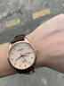 LONGAIES名牌    手表男士全自動(dòng)機械表防水休閑夜光真皮時(shí)尚商務(wù)男表 玟金白面收藏送皮帶 40mm 曬單實(shí)拍圖