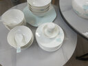 寰影景德鎮碗碟套裝家用新中式高端精美骨瓷餐具喬遷搬家碗筷盤(pán)子組合 玉蘭花無(wú)金邊-湯煲配置（高檔錦盒包裝） 60頭 曬單實(shí)拍圖