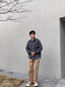 雪萊瓊斯（Shelley Jones） 燈芯絨長(zhǎng)袖襯衫男寬松休閑ins百搭襯衣春秋夏季日系外套男 深灰色 XL 曬單實(shí)拍圖