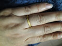 中國黃金（CHINA GOLD）黃金戒指三生三世滿天星素圈戒指足金碎冰冰戒指送女友生日禮物 12圈口【約2.7g】 曬單實(shí)拍圖