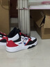 特步（XTEP）兒童童鞋男童中大童街潮旋鈕扣防滑板鞋 黑/特步白/狀元紅 39碼 曬單實(shí)拍圖