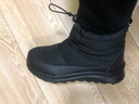 AMOJI日本線(xiàn)下在售款雪地靴男女同款冬季棉鞋防水防滑厚底高幫零下東北 黑/黑色BlackBlack 25.0cm（EUR39-40） 曬單實(shí)拍圖