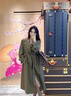 妤遇（YUUZYUUS）品牌女裝風(fēng)衣外套女中長(cháng)款2026春秋新款寬松英倫風(fēng)休閑氣質(zhì)大衣 咖色 （偏綠咖） M 曬單實(shí)拍圖