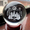 福光普照（FUGUANGPUZHAO）山海鎮水晶球風(fēng)水擺件太極八卦圖可旋轉大號白水晶玻璃球客廳玄關(guān) 6cmK9山海鎮水晶球+實(shí)木底座 曬單實(shí)拍圖