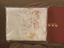 杭絲府純羊毛刺繡圍巾女新年禮物絲巾禮盒披肩外搭送長輩媽媽生日 花白 曬單實拍圖