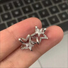 s925閃鋯石星星耳釘女氣質(zhì)小眾輕奢設計感年新款潮耳飾 五角星鋯石耳釘 曬單實(shí)拍圖