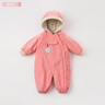 戴維貝拉【商場同款】冬裝嬰兒衣服寶寶加絨加厚連體衣男寶服女寶 曬單實拍圖