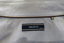 哈吉斯（HAZZYS）男裝 春秋款凈色襯衣千鳥格純棉通勤長(zhǎng)袖襯衫男ASCZK1BCF04 深灰色DE XL (180/100A 50) 曬單實(shí)拍圖