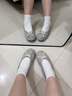 unisunny孕尚月子鞋春秋季大碼家居鞋孕婦軟底防滑鞋子產(chǎn)后包跟可外穿拖鞋 灰色【蝴蝶結(jié)】 37 曬單實(shí)拍圖