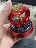 蕊杰車(chē)載香薰太陽(yáng)能汽車(chē)香水擺件高檔蘋(píng)果車(chē)內中控臺擺件心形旋轉飾品 蘋(píng)蘋(píng)安安【繽紛】中國紅 【配5ML香薰液*1+櫸木*1】 曬單實(shí)拍圖