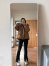 韓璐嬌（hanlujiao）羽絨棉服女冬季2024新款韓版寬松學(xué)生小個(gè)子短款加厚棉衣棉襖外套 米白色 M【建議100-115斤】 曬單實(shí)拍圖