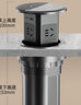 國(guó)際電工升降插座嵌入式桌面防水插座無線充電隱形插排會(huì)議室電動(dòng)島臺(tái)插座 一位四面五孔+USB+無線充-灰 曬單實(shí)拍圖