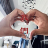 HR赫蓮娜情侶戒指一對(duì)戒求婚結(jié)婚素圈情人節(jié)生日禮物送女友老婆 鑲鉆款(活口版) 曬單實(shí)拍圖
