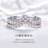 喜鉆七夕禮物18K金鉆石排戒女滿天星戒指單戴疊戴鉆戒婚戒送女友生日 現(xiàn)貨-白18K金15分 曬單實(shí)拍圖