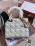 酷奇袋鼠（KUQIDAISHU）輕奢品牌漆皮版戴妃包包女七夕小眾感真皮通勤單肩斜垮包白色漆皮小號 手提禮袋+禮盒 曬單實(shí)拍圖