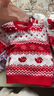 全棉時(shí)代兒童毛衣男女童紅色針織衫過(guò)年拜年 曬單實(shí)拍圖