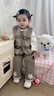 鸞雀翔女寶寶一周歲衣服毛毛馬甲女童冬裝套裝2棉服兒童保暖棉衣三件套3 加絨 深卡其布色洋氣三件套 100 碼身高90-100年齡2-3歲 曬單實(shí)拍圖