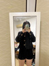 衣然呈品小個子溫柔氣質(zhì)新款長袖小香風外套女裝春季黑色寬松百搭開衫上衣 黑色 M 【建議95-105斤】 曬單實拍圖