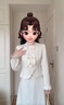 蘇彩尼（SUCAINI）新中式連衣裙2025早春新款改良中國風(fēng)穿搭旗袍上衣半身裙子兩件裝 圖片色套裝 M 曬單實(shí)拍圖