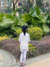 OVE女童速干運動套裝兒童夏季跑步網(wǎng)球瑜伽服中大童短袖短褲夏裝新款 18828白色+16246紫【速干】 140 140cm 曬單實拍圖