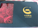 中國(guó)黃金（CHINA GOLD）黃金吊墜蓮花吊墜足金繁花水滴吊墜項(xiàng)鏈送老婆女友七夕情人節(jié)禮物 足金吊墜+K金鏈子(約2g) 曬單實(shí)拍圖