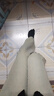 UKMR美式黃泥染微喇牛仔褲女高腰顯瘦小個(gè)子拖地喇叭褲子加絨 6642黃泥色 S 建議【80-95斤】 曬單實(shí)拍圖