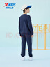 特步（XTEP）兒童童裝復古學(xué)院風(fēng)密熱絨撞色織帶針織保暖套裝 深奧藍 150cm 曬單實(shí)拍圖