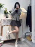 派吉鯊慵懶風軟糯舒適連帽雙拉鏈針織開衫秋冬新款女裝韓版簡約寬松毛衣 灰色【版】 S 建議70-95斤 曬單實拍圖