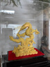 春錦秋鯉絨沙金生肖龍擺件家居客廳酒柜裝飾品龍年吉祥物賀歲工藝禮品 (順豐 支持定制)絨沙金大號(hào)祥龍納福+亞克力罩子 曬單實(shí)拍圖