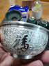 蘇園林銀樓 雙層大規(guī)格50ml裝銀茶杯999足銀茶具家用主人銀杯生日禮物 銀白百福杯約50克+杯墊證書 曬單實(shí)拍圖