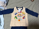 MIKIHOUSE 兒童長(zhǎng)袖居家服睡衣純棉春秋款整套深藍(lán) 90cm 曬單實(shí)拍圖