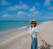 目丸草帽女夏季防曬超大帽檐遮陽(yáng)帽沙灘海邊度假太陽(yáng)帽子可折疊帽子潮 米白色草帽 曬單實(shí)拍圖