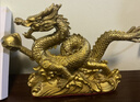 銅瑞祥銅漢龍擺件鳳凰漢鳳裝飾全銅五爪金龍家居客廳龍鳳呈祥裝飾品擺設(shè) 漢龍小號(hào) 曬單實(shí)拍圖