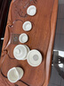 瓷牌茗 玲瓏功夫茶具套裝白瓷泡茶壺茶杯整套家用茶盤小茶臺禮盒裝 《金線》蓋碗10件套 曬單實拍圖