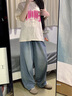 俞兆林闊腿牛仔褲女2025夏季新款小個子寬松直筒褲高腰復(fù)古天絲休閑褲 復(fù)古藍(lán) 【抗皺耐磨呼吸面料】 XL 【推薦125-140斤】 曬單實(shí)拍圖