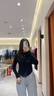 蕉下（beneunder）打底衫女士內(nèi)搭顯瘦搖粒絨長袖t恤女秋冬新品純色彈力修身PO15123 曬單實(shí)拍圖