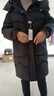 妍莉芬（yanlifen）羽絨棉服女中長(cháng)款2025年冬季新款時(shí)尚可拆卸帽加厚保暖棉衣外套 黑色 S 建議85-100斤 曬單實(shí)拍圖